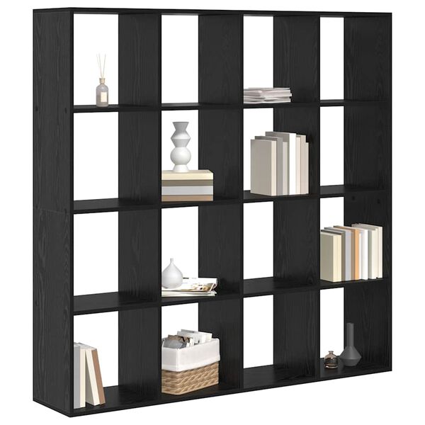 vidaXL B&uuml;cherregal Schwarz Eichen-Optik 137,5 x 29 x 137,5 cm