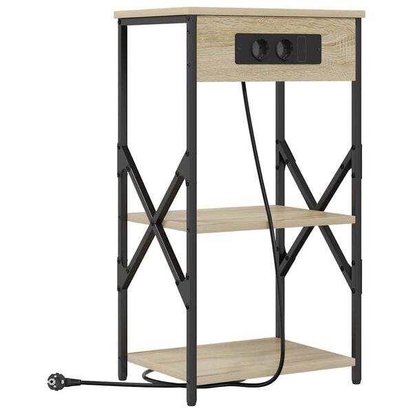 vidaXL Nachttisch mit Regal Sonoma-Eiche 41 x 31 x 76 cm Holzwerkstoff