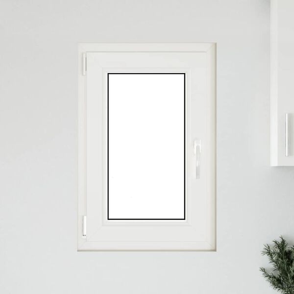 vidaXL Kellerfenster "RISOR" 50x75 cm Drehkipp DIN Links Anthrazit