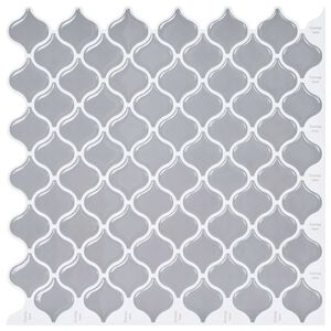 vidaXL Lanturn Fliese 10 Stk. Grau 27 x 27 cm Polyurethan und PET