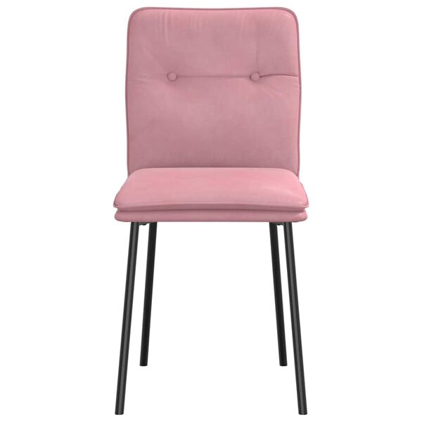 vidaXL Esszimmerst&uuml;hle 6 Stk. Rosa Samt