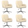vidaXL B&uuml;rost&uuml;hle 4 Stk. 54 x 58 x 90 cm Creme Stoff