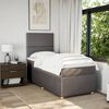 vidaXL Boxspringbett mit Matratze Taupe 90x200 cm Stoff