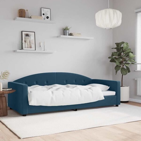 vidaXL Tagesbett Blau 90x200 cm Samt