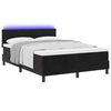 vidaXL LED Boxspringbett mit Matratze Schwarz 140 x 190 cm Samt