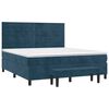 vidaXL Boxspringbett mit Matratze Dunkelblau 180x200 cm Samt