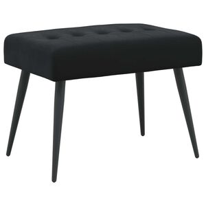 vidaXL Bank mit Knopfheftung Schwarz 60 x 40 x 45 cm Samt
