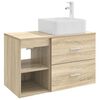 vidaXL Badezimmerm&ouml;bel-Set 2 stk. Sonoma-Eiche Holzwerkstoff