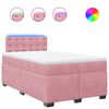 vidaXL Boxspringbett mit Matratze Rosa 120x190 cm Samt