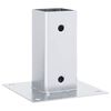 vidaXL Pfostentr&auml;ger Quadratisch 4Stk. Silber 61x61mm Verzinkter Stahl
