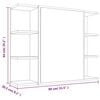 vidaXL Bad-Spiegelschrank Braun Eiche-Optik 80x20,5x64cm Holzwerkstoff
