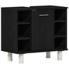vidaXL Badezimmerschrank Schwarz Eichen-Optik 60 x 32 x 54 cm