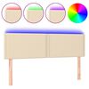 vidaXL LED Kopfteil Creme 144x5x78/88 cm Stoff