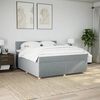 vidaXL Boxspringbett mit Matratze Hellgrau 180x200 cm Stoff