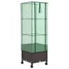 vidaXL Gartenplanter mit Gew&auml;chshausabdeckung und R&auml;dern Braun PP