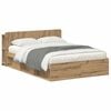 vidaXL Bettgestell mit Stauraum Artisan-Eiche 135 x 190 cm