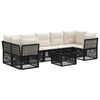 vidaXL Gartensofa-set 8 stk. Schwarz Poly-Rattan