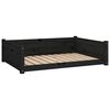 vidaXL Hundebett Schwarz 95,5x65,5x28 cm Massivholz Kiefer