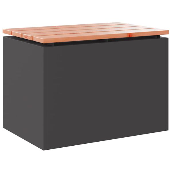 vidaXL Gartenbank Schwarz 60 x 40 x 43 cm