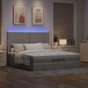 vidaXL Ottoman-Bett mit Matratzen & LEDs Taupe 200x200 cm Stoff