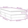 vidaXL Boxspringbett mit Matratze Dunkelgrau 90x220 cm Samt