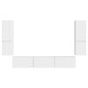 vidaXL TV-Schrankset Wandmontiert 4 pcs Hochglanz Wei&szlig; Holzwerkstoff