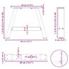 vidaXL Couchtischbeine A-Form 2 Stk. 40x(30-31) cm Stahl