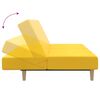 vidaXL Schlafsofa 2-Sitzer mit Fu&szlig;hocker Gelb Stoff
