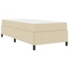 vidaXL Boxspringbett Creme 100 x 200 cm Stoff