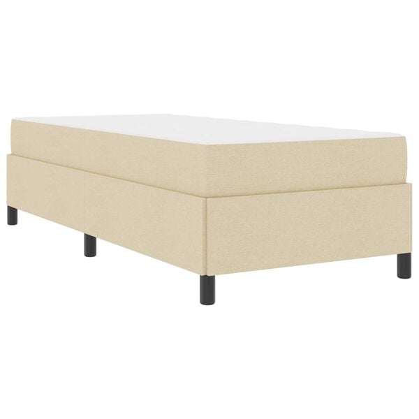 vidaXL Boxspringbett Creme 100 x 200 cm Stoff