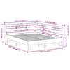 vidaXL Massivholzbett mit Regal ohne Matratze Wei&szlig; 160x200 cm Kiefer