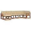 vidaXL Outdoor-Sofagarnitur mit Kissen 7 pcs Natur und Beige