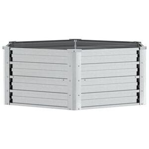 vidaXL Garten-Hochbeet 129x45 cm Verzinkter Stahl Silber