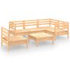 vidaXL 6-tlg. Garten-Lounge-Set Kiefer Massivholz