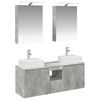 vidaXL Badezimmerschrank-Set 5 pcs Betongrau Holzwerkstoff