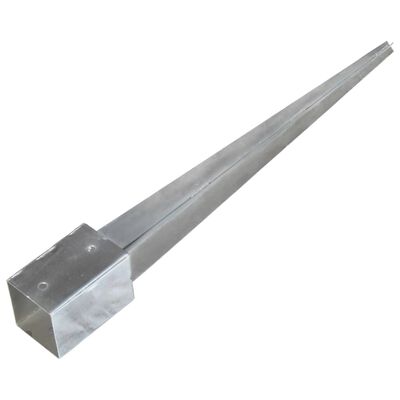 vidaXL Erdspieße 12 Stk. Silbern 9×9×90 cm Verzinkter Stahl