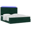 vidaXL Ottoman-Bett mit Matratzen & LEDs Dunkelgr&uuml;n 160x200 cm Samt