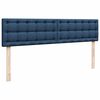 vidaXL Ottoman-Bett mit Matratzen Blau 200x200 cm Stoff