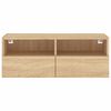 vidaXL TV-Wandschrank Sonoma-Eiche 80x30x30 cm Holzwerkstoff