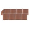 vidaXL WPC Zaun-Set 8 Quadrate + 1 Schr&auml;ge 1484x186 cm Braun