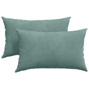 vidaXL Sofakissen 2 St&uuml;ck Meergr&uuml;n 50 x 30 cm Cordstoff