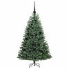 vidaXL K&uuml;nstlicher klappbarer Weihnachtsbaum mit 150 LEDs Gr&uuml;n 120 cm
