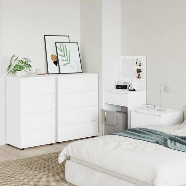 vidaXL Stauraumschr&auml;nke 2 pcs Wei&szlig; 60 x 48 x 105 cm Holzwerkstoff