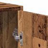 vidaXL Badschrank mit Spiegel Altholz-Optik Holzwerkstoff