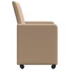 vidaXL Esszimmerst&uuml;hle mit Rollen 2 pcs Cappuccino 57 x 66 x 94 cm