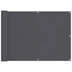 vidaXL Balkonsichtschutz Oxfordgewebe 75x600 cm Anthrazit