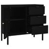vidaXL Sideboard Schwarz 75x35x70 cm Stahl und Hartglas