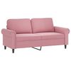 vidaXL 2-Sitzer-Sofa mit Zierkissen Rosa 140 cm Samt