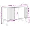 vidaXL Sideboard OLDEN Wei&szlig; und Braun 114x43x73,5 cm Massivholz Kiefer