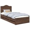 vidaXL Bettrahmen Braun Eichen-Optik 100 x 200 cm Ingenieurs Holz